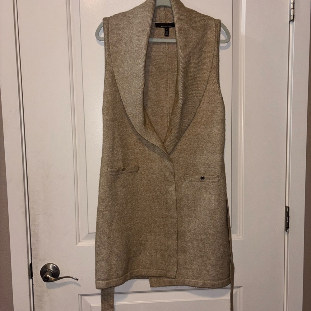 White House Black Market Beige Knit Vest